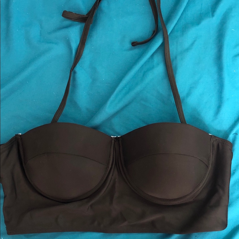 simple black bikini top